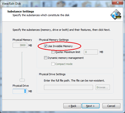 Screenshot of defining a new RAMDISK in step 5